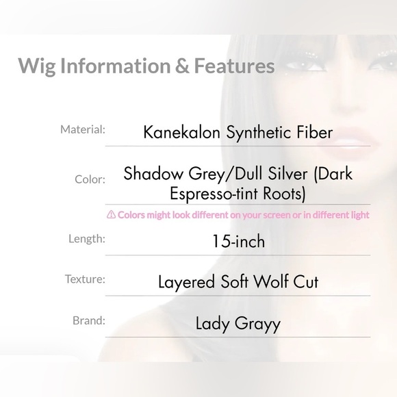 Stylish Black and Gray Women's Wig - Picture 7 of 7